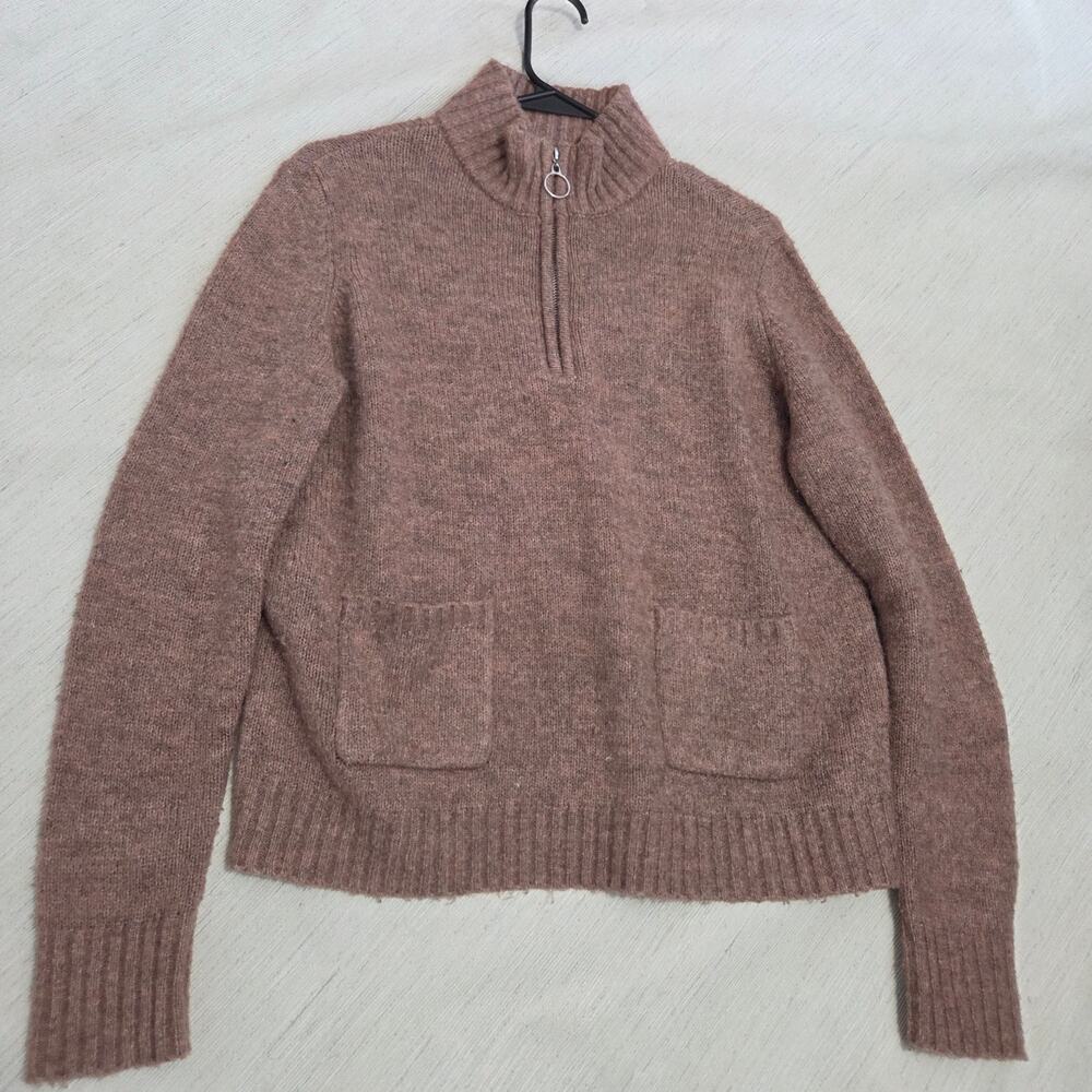 Marled Reunited Clothing 1/4 zip up sweater woman's size Medium